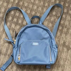 Kate Spade Blue Nylon Backpack